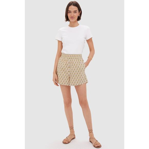 HYACINTH HOUSE Beige Trellis Floral Jasmine Shorts Size S NWT - Picture 4 of 8